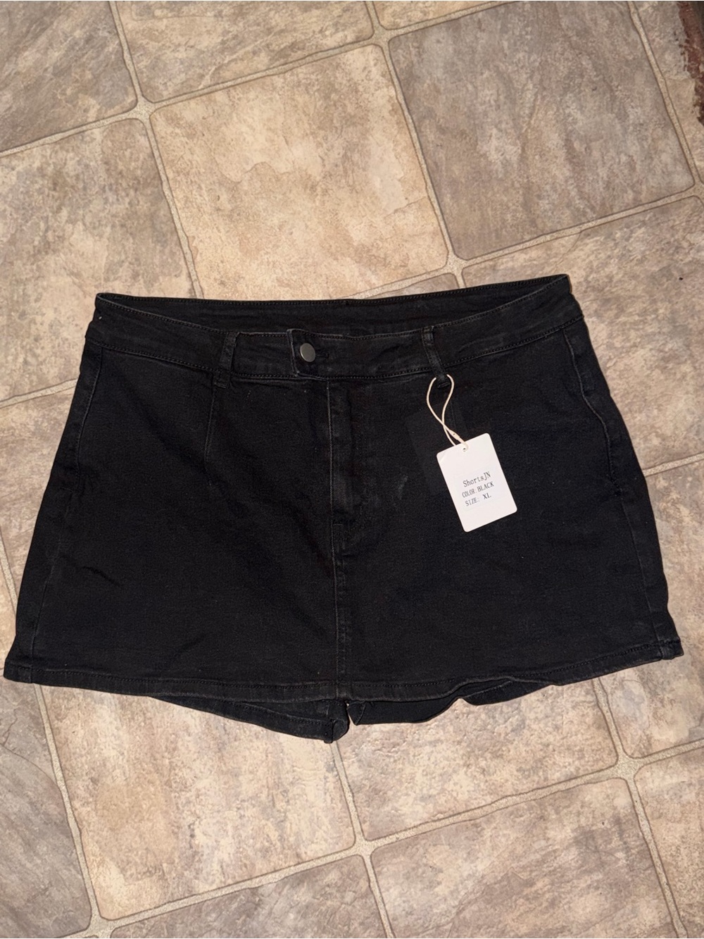 Black Women's Denim Shorts - Classic High-Rise